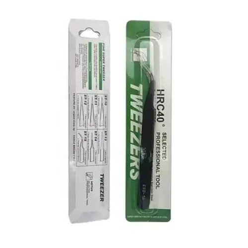Tweezer Hrc40 Esd15 Anti Magnetic Curved Non Corresive Stainless Steel Tools