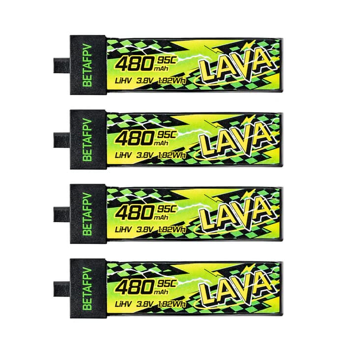 Betafpv Lava Ii 1S 480Mah 95C Lihv Battery Bt2 0 4Pcs