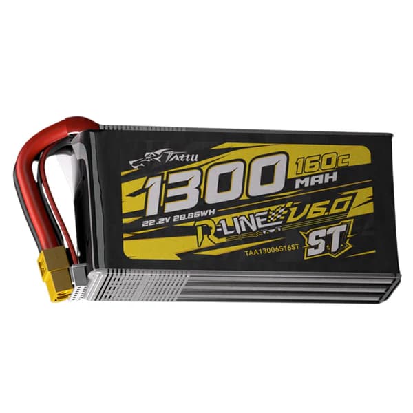 Tattu R Line Version 6 0 1300Mah 22 2V 160C 6S1P Lipo Battery Pack Xt60 St